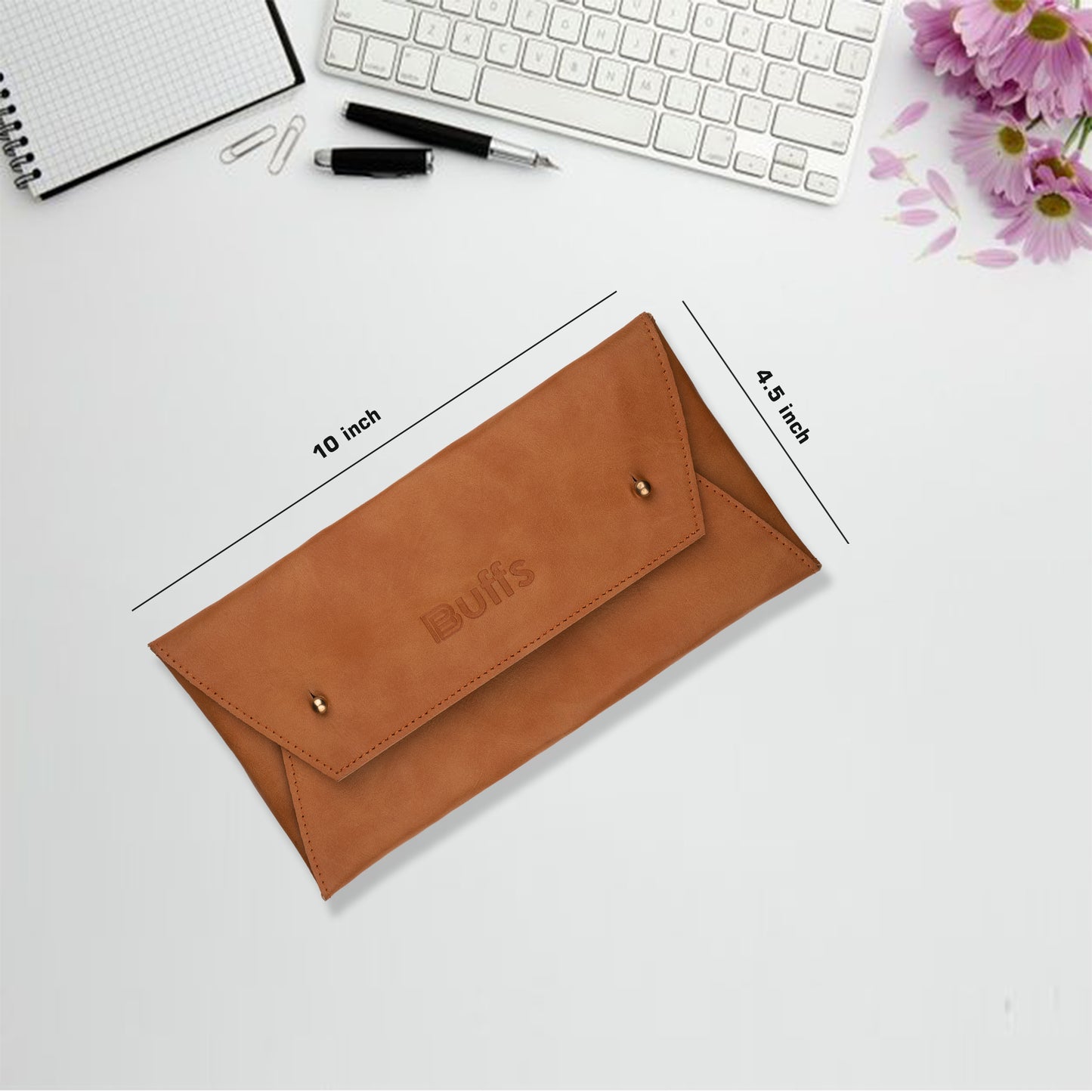Vegan Leather Cheque Book Holder