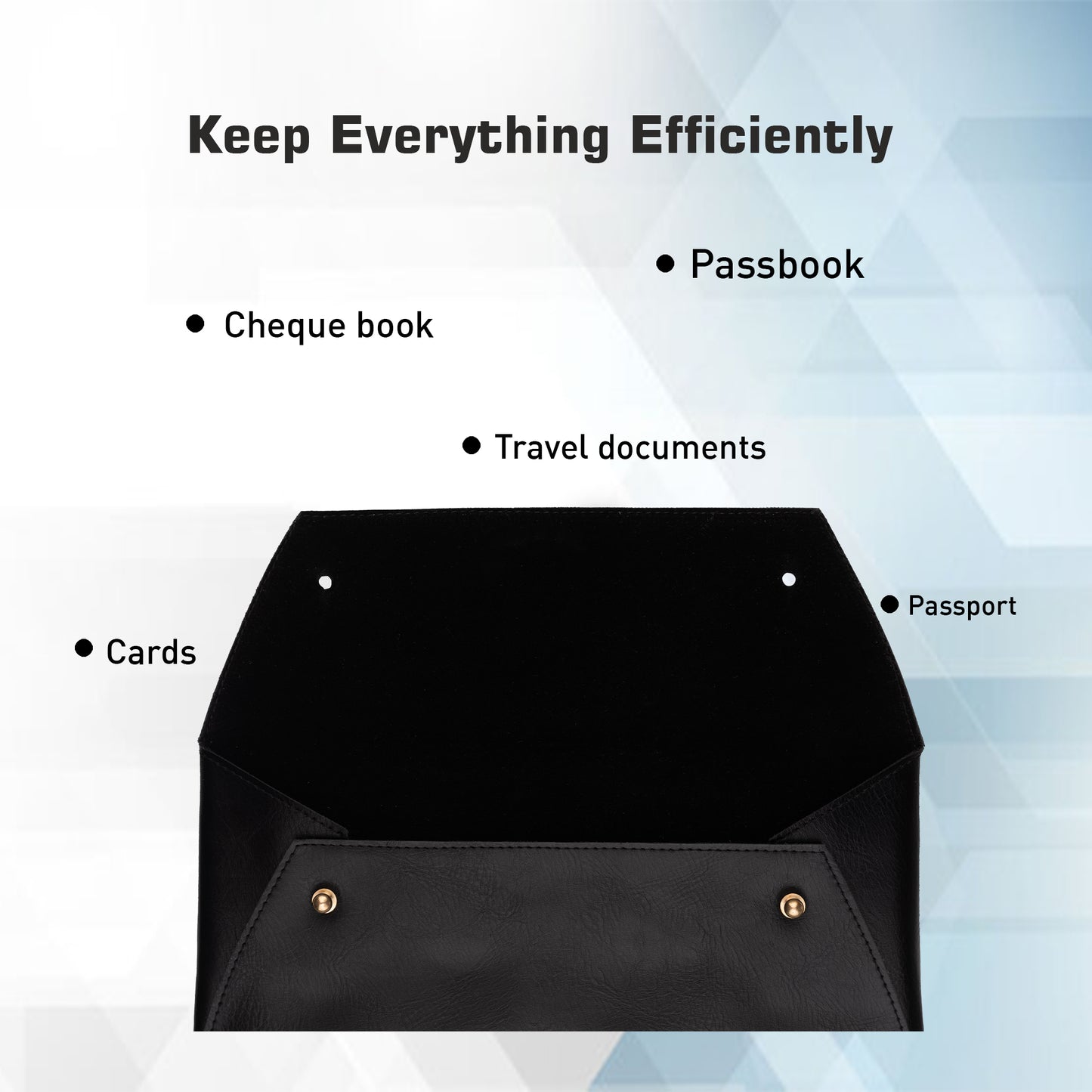 Vegan Leather Cheque Book Holder