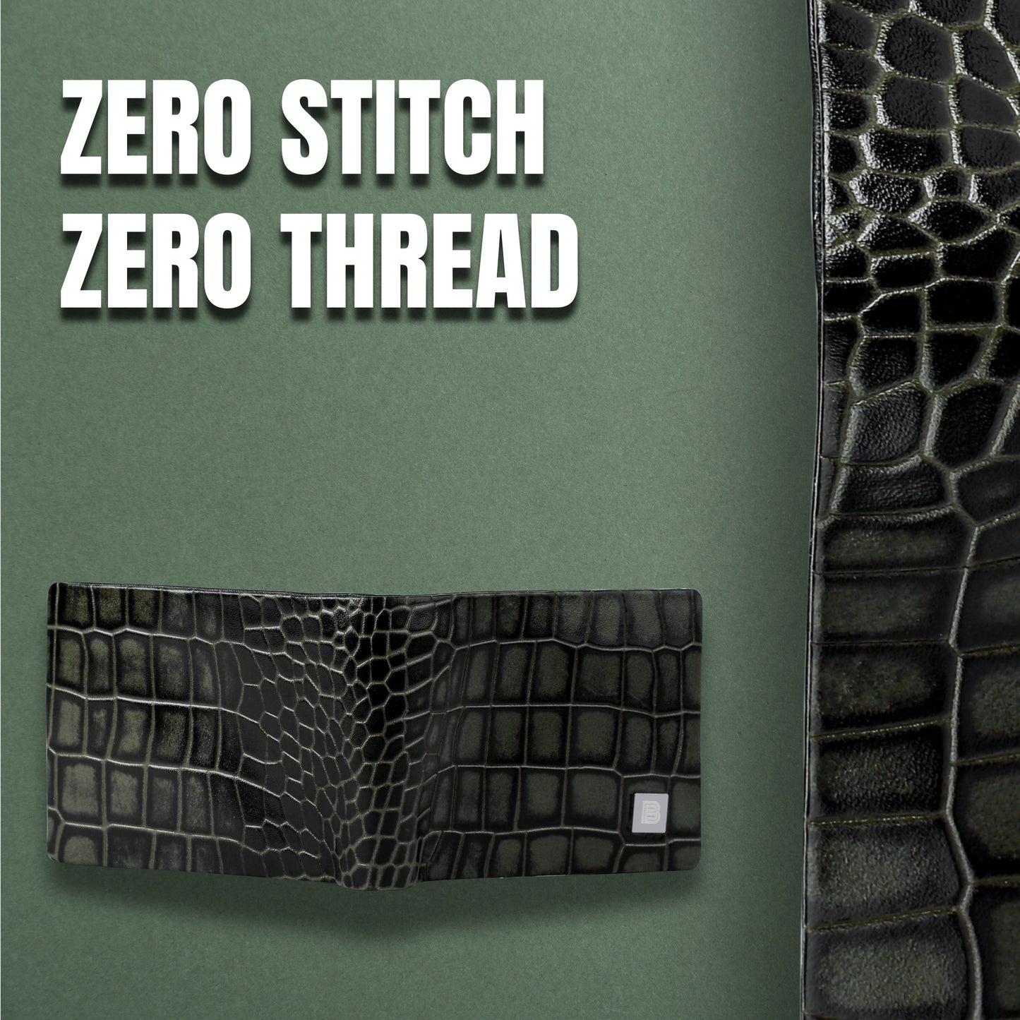 Croc Wallet Green