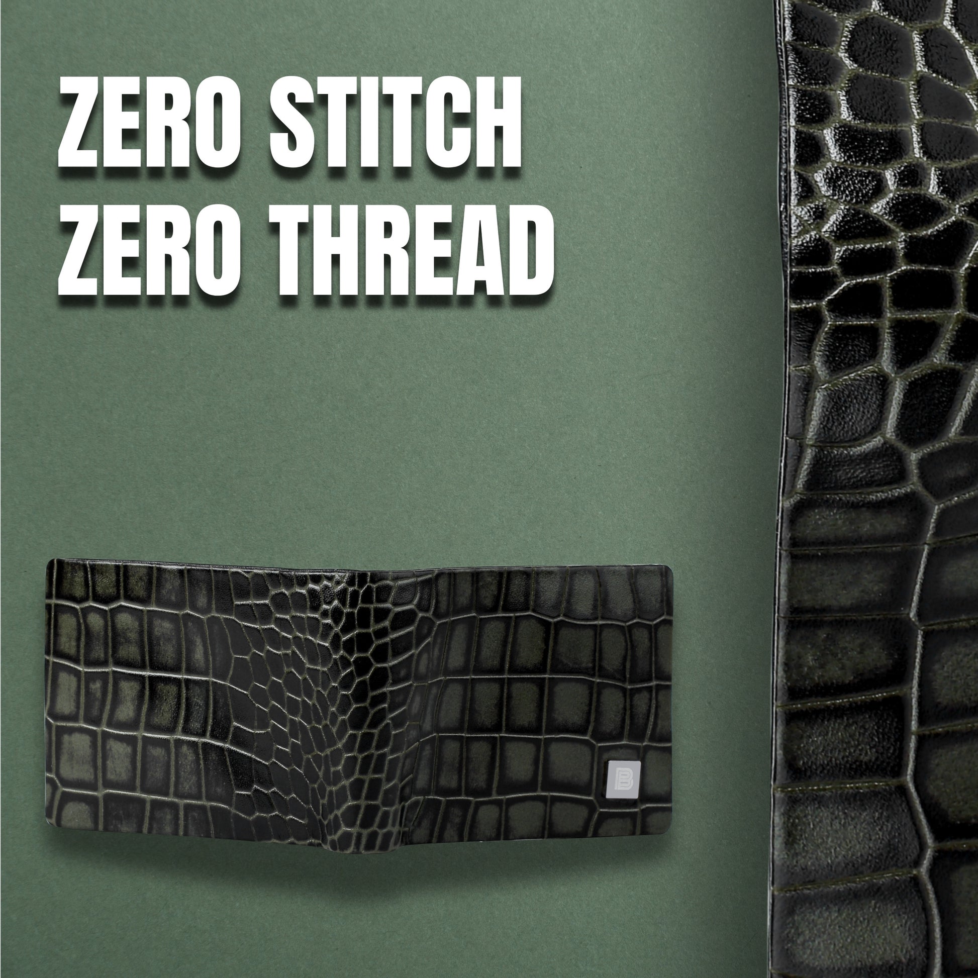 Croc Wallet Green
