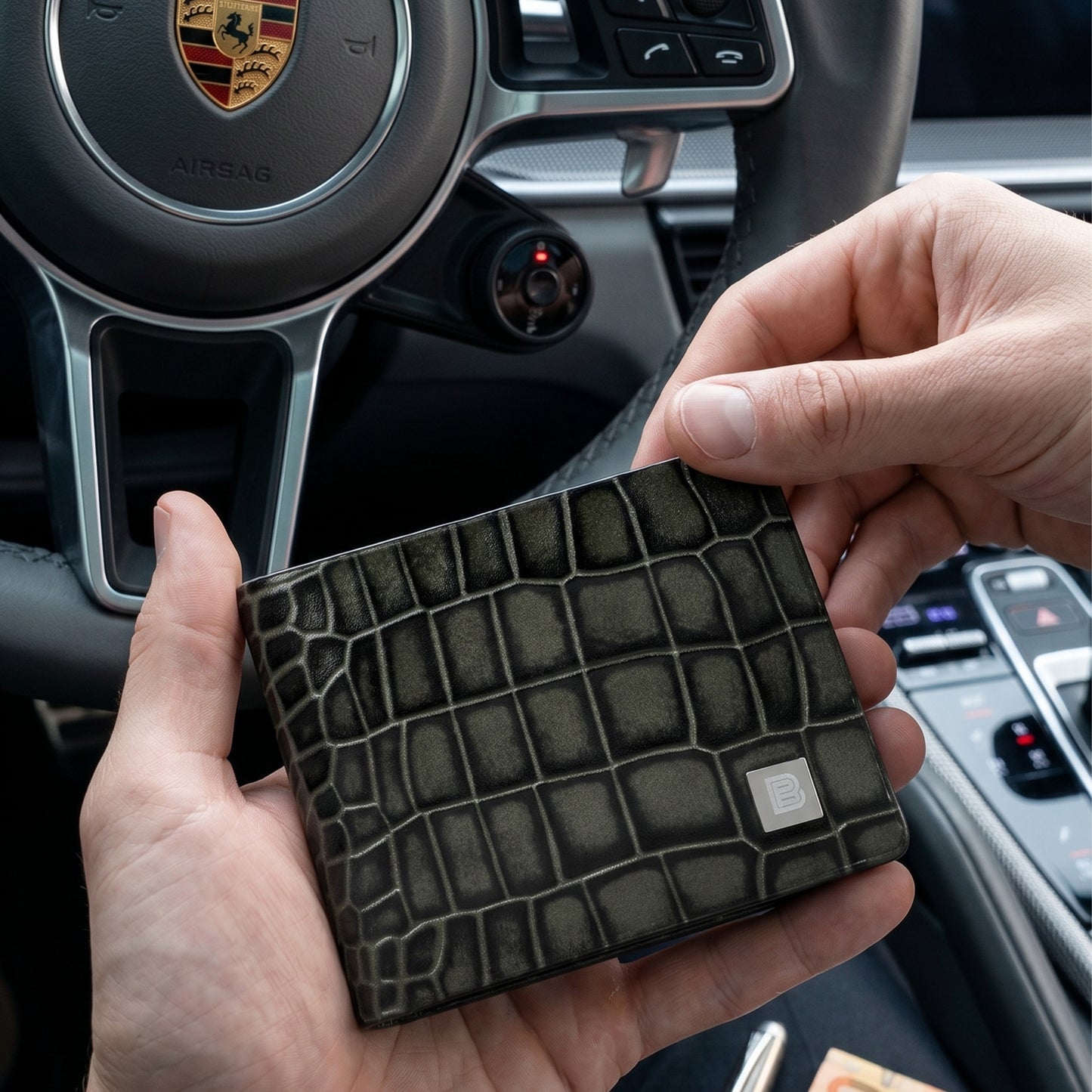 Croc Wallet Green