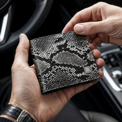 Buffs Snake Print Design Leather Wallet for Men