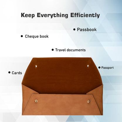 Cheque Book Holder Tan