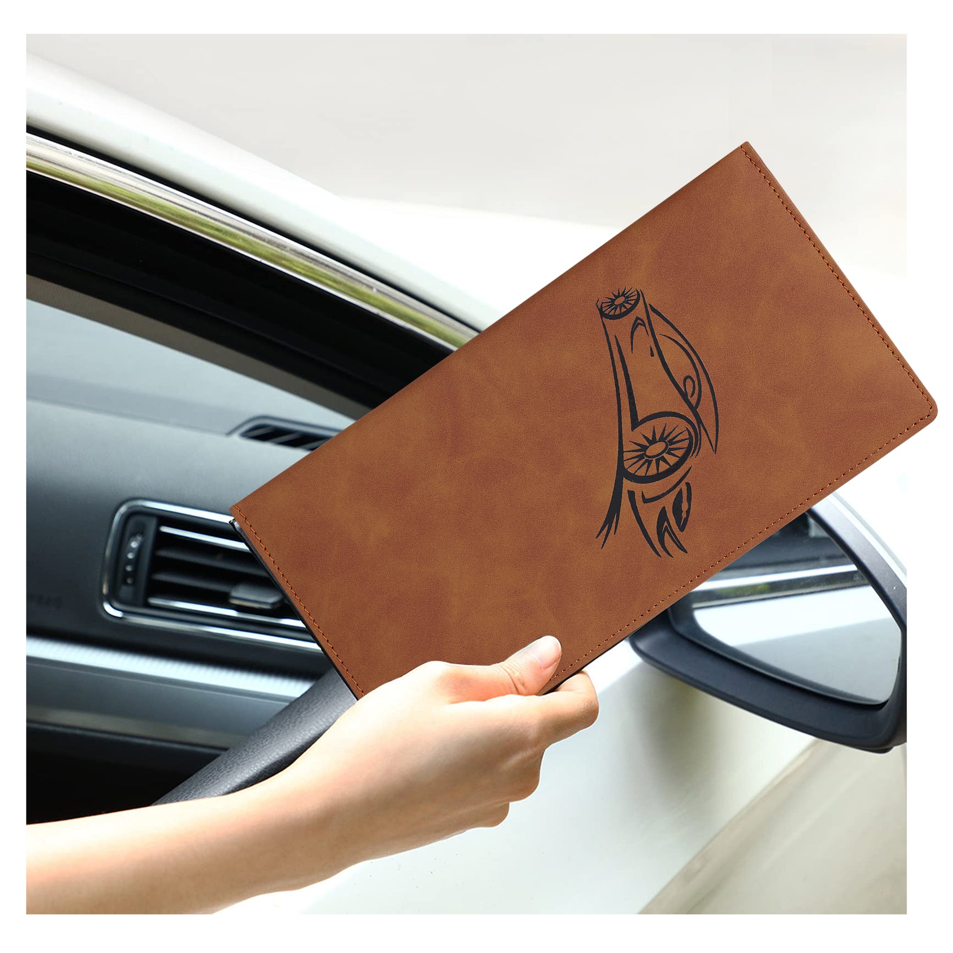 Car Document Holder Tan