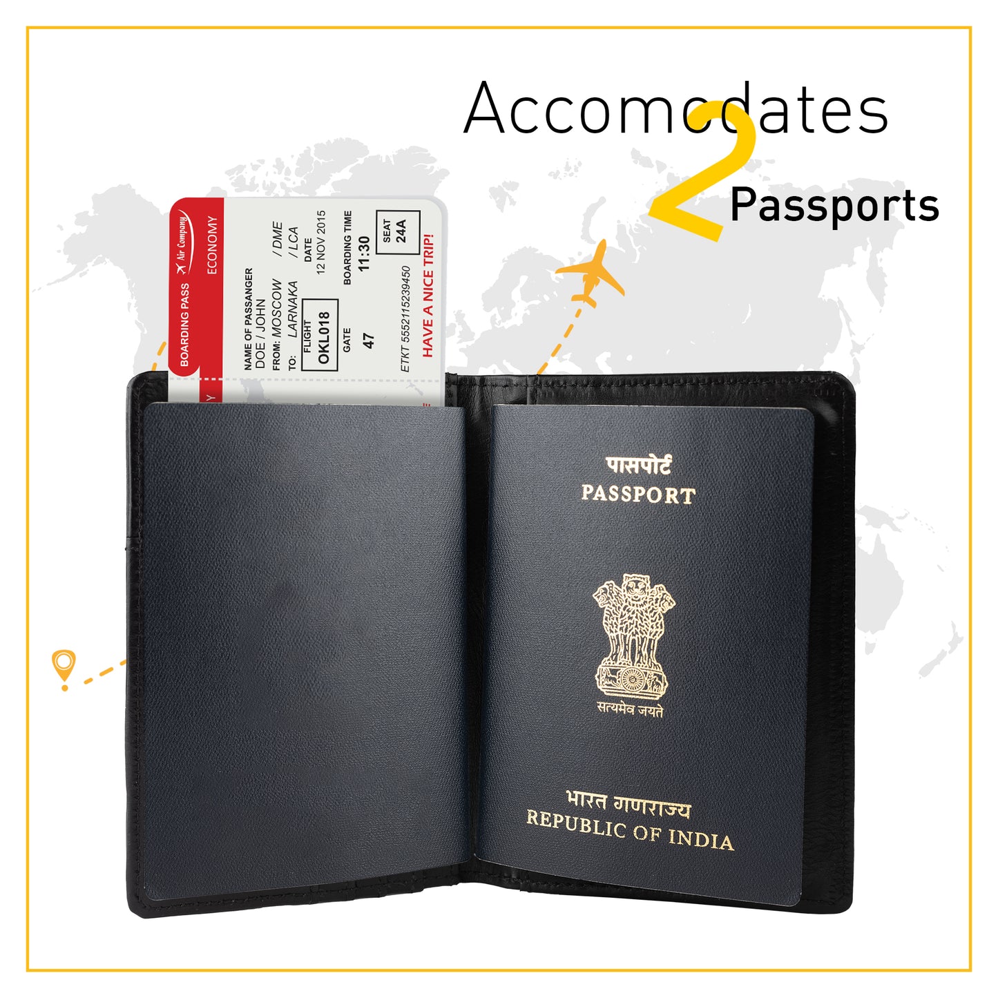 Passport Holder Black