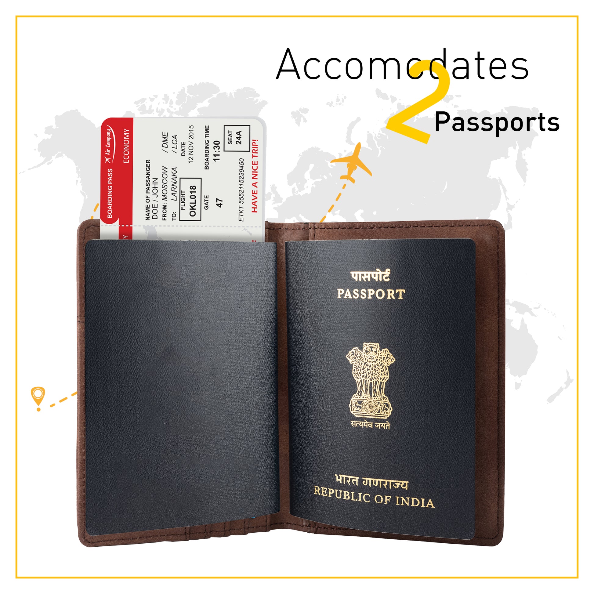 Passport Holder Brown