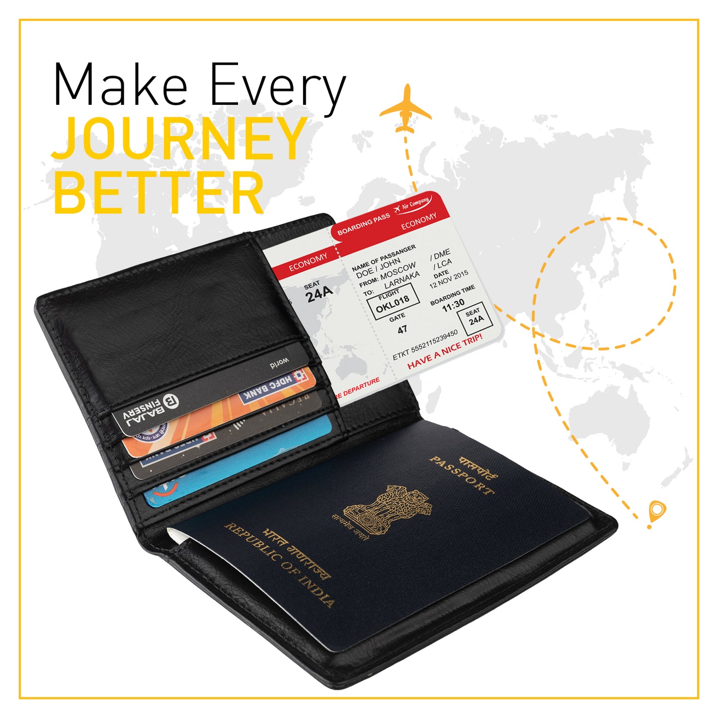 Passport Holder Black