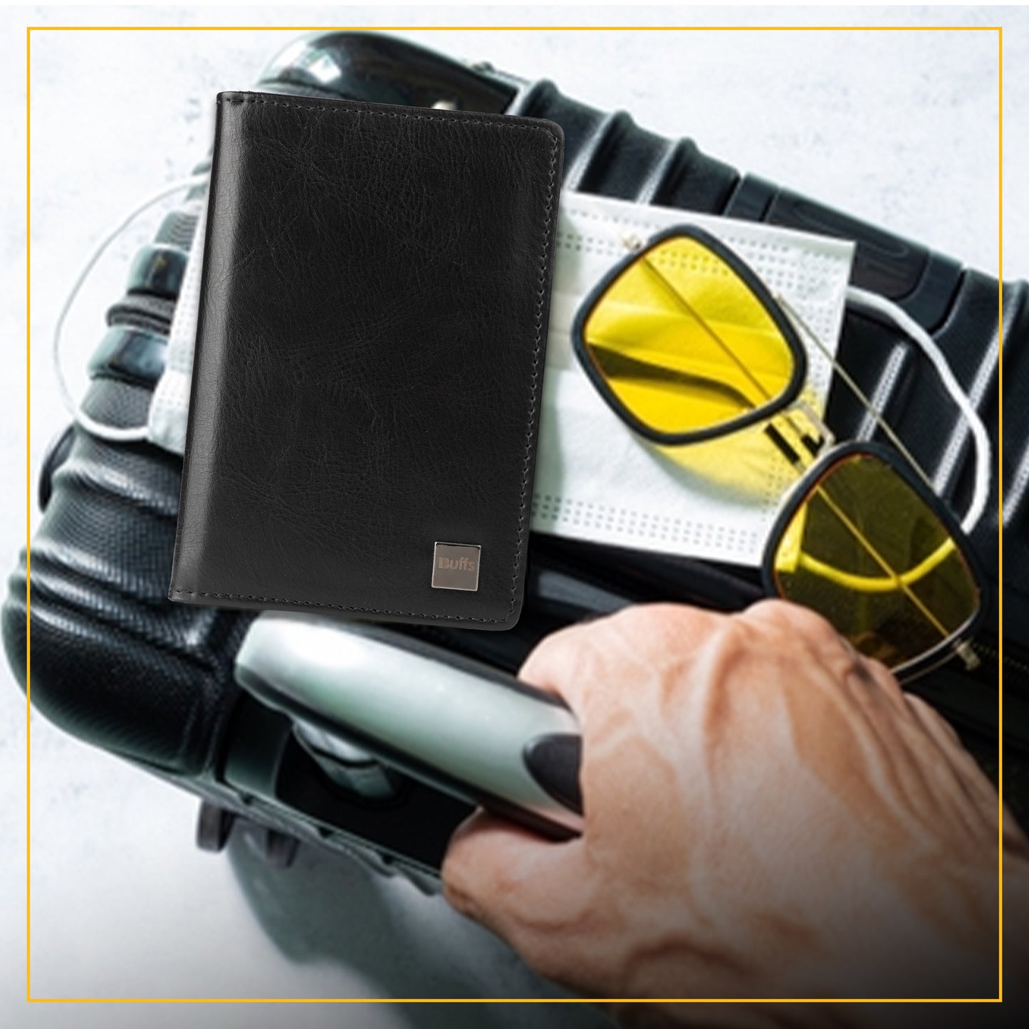 Passport Holder Black