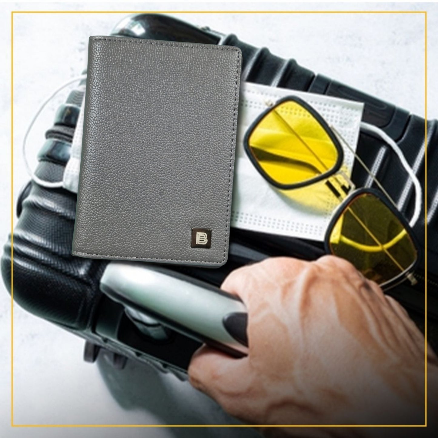 Passport Holder Grey